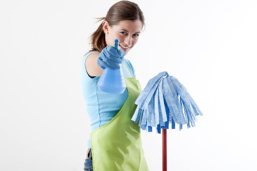 Professional carpet cleaner in Tufnellpark cleaning a living room carpet